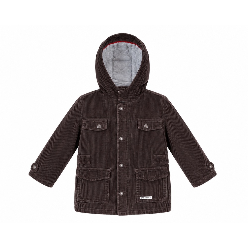 Baby GAP Toddler Boys‎ Brown Corduroy Hooded Field Jacket Coat Size 5T outerwear